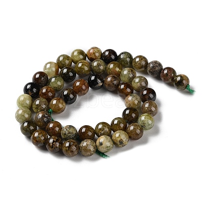 Natural Green Garnet Beads Strands G-Z034-B14-02-1