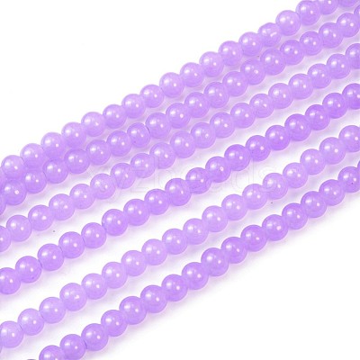 Imitation Jade Glass Beads Strands DGLA-S076-6mm-27-1