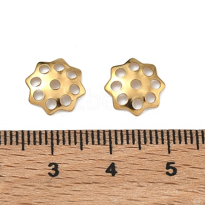 304 Stainless Steel Bead Caps STAS-P448-09N-G-1