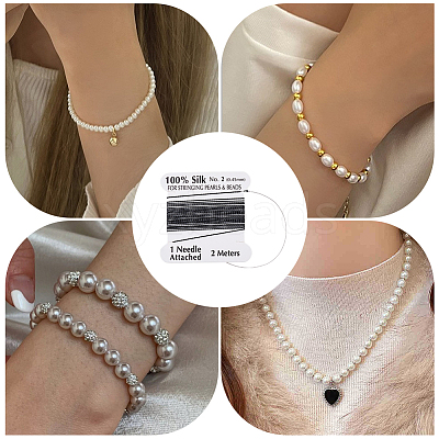 5Pcs Pure Silk Cord OCOR-BBC0001-04B-1