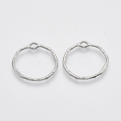 Alloy Open Back Bezel Pendants PALLOY-S121-82C-P-1