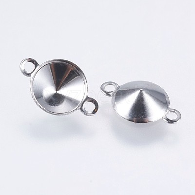 Tarnish Resistant 304 Stainless Steel Connector Rhinestone Settings STAS-I097-060P-1
