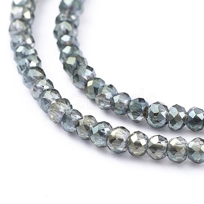 Electroplate Glass Beads Strands X-EGLA-F149-FR-02-1