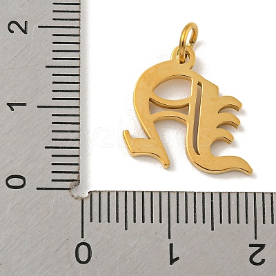 Ion Plating(IP) 304 Stainless Steel Charms STAS-I010-01G-N-1