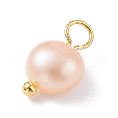 Natural Cultured Freshwater Pearl Charms PALLOY-JF01098-02-1