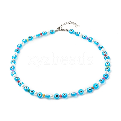 Beaded Necklaces SJEW-JS01225-1