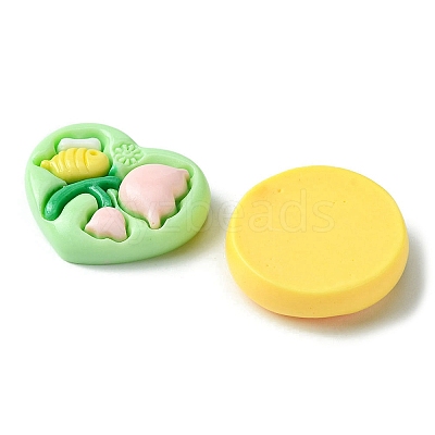 20Pcs 4 Styles Opaque Flower Resin Cabochons RESI-FS0001-55-1