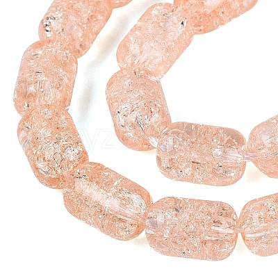 Transparent Crackle Glass Beads Strands GLAA-NH0001-04-A04-1
