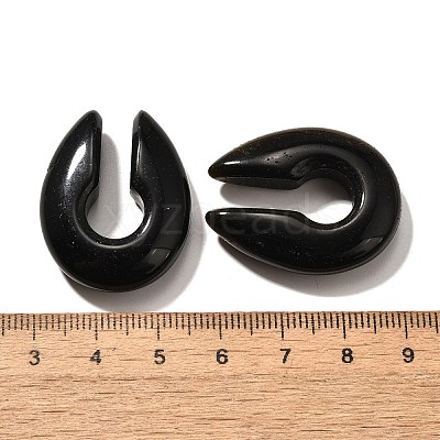 Natural Obsidian Ear Plugs Gauges G-I359-13C-03-1