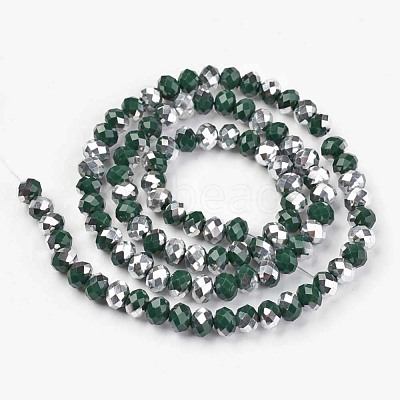 Electroplate Opaque Glass Beads Strands EGLA-A034-P4mm-M04-1