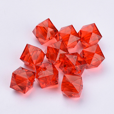 Transparent Acrylic Beads X-TACR-Q259-10mm-V12-1