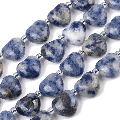 Natural Blue Spot Jasper Beads Strands G-NH0069-A08-1