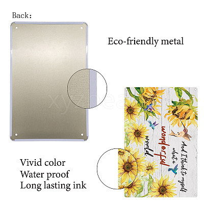 Rectangle with Word Vintage Metal Iron Sign Poster AJEW-WH0157-202-1
