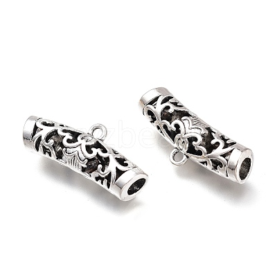 Tibetan Style Alloy Tube Bails PALLOY-H170-11AS-1