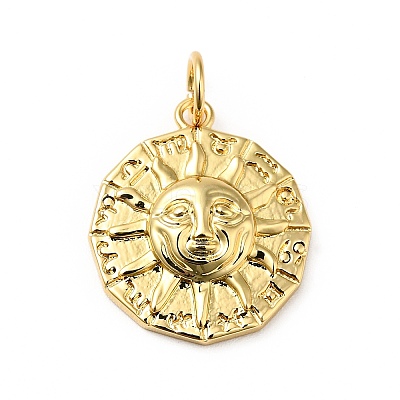 Rack Plating Brass Pendants KK-H431-45G-1