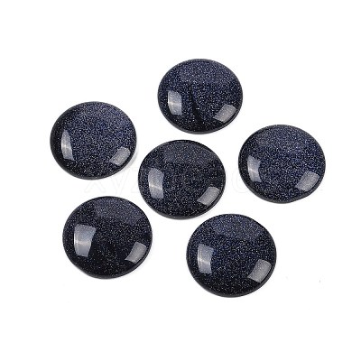 Synthetic Blue Goldstone Cabochons G-H1596-FR-25mm-29-1