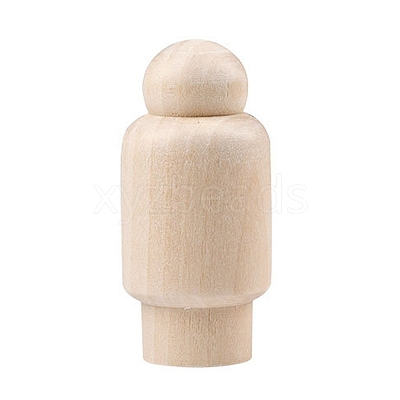 Unfinished Wooden Peg Dolls WOCR-PW0003-72E-1