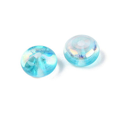 Baking Paint Electroplate Transparent Glass Beads EGLA-Q141-01B-A08-1