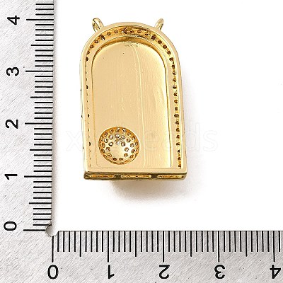 Brass Micro Pave Cubic Zirconia Pendants KK-Z125-23B-G-1