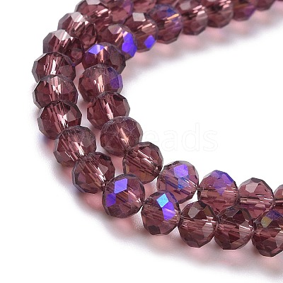 Electroplate Glass Beads Strands X1-EGLA-A034-T8mm-L14-1