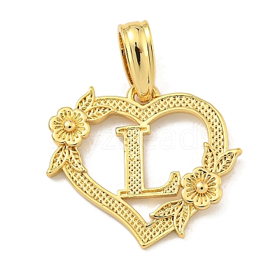 Heart Brass Pendants KK-I714-04G-L-1