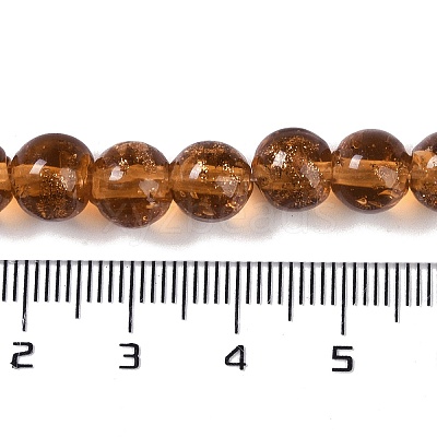 Handmade Gold Sand Lampwork Beads LAMP-Z009-01G-1