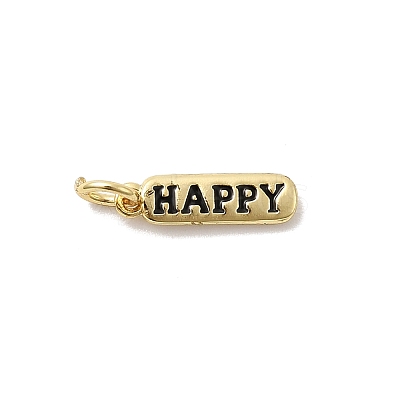 Brass Enamel Charms KK-P338-01G-G01-1