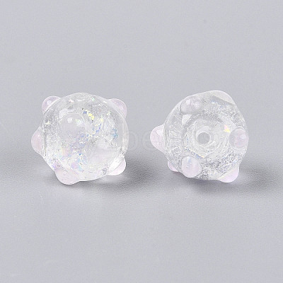 Handmade Foil Lampwork Beads Strands FOIL-T008-02H-1