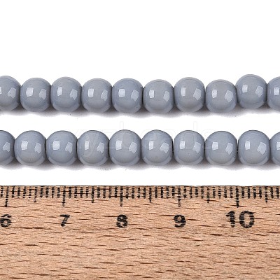 Opaque Solid Color Glass Beads Strands GLAA-T032-P6mm-25-1