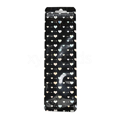Rectangle Glitter Holographic Plastic Yin-yang Zip Top Gift Bags OPP-F004-01C-B01-1