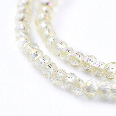 Electroplate Glass Beads Strands X-EGLA-F149-FR-06-1