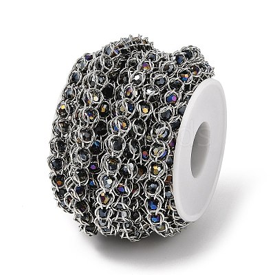 304 Stainless Steel Glass Link Chains CHS-L029-10P-04-1