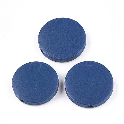 Painted Natural Wood Beads WOOD-S049-02C-02-1