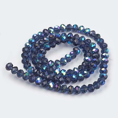 Electroplate Glass Beads Strands EGLA-A034-T4mm-L15-1