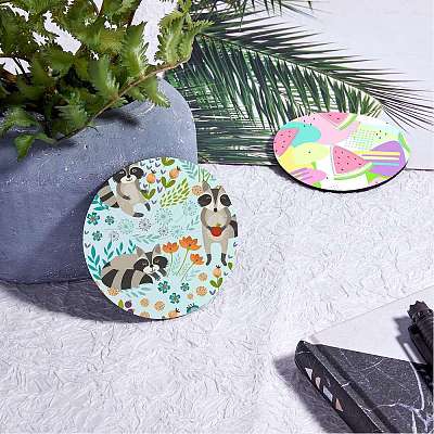 Rubber Coasters AJEW-SZ0001-85-1