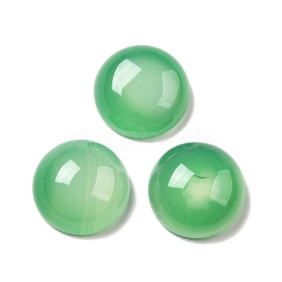 Natural Green Onyx Agate Cabochons G-E492-B-15-1
