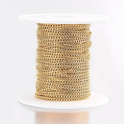 Ion Plating(IP) 304 Stainless Steel Curb Chains CHS-H016-01G-20M-1