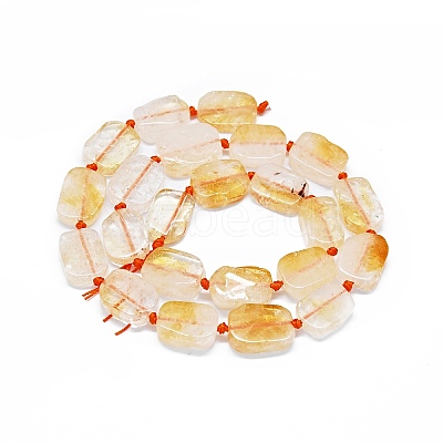 Heated Natural Citrine Beads Strands G-F725-13-1