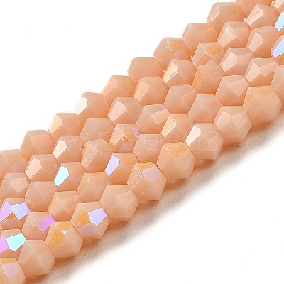 Opaque Solid Color Imitation Jade Glass Beads Strands EGLA-A039-P4mm-L06-1