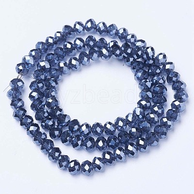 Electroplate Glass Beads Strands EGLA-A034-T8mm-A14-1