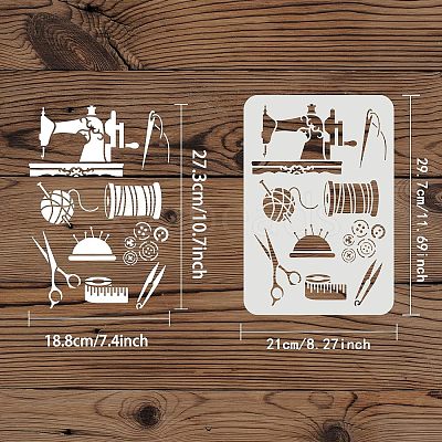 Large Plastic Reusable Drawing Painting Stencils Templates DIY-WH0202-443-1