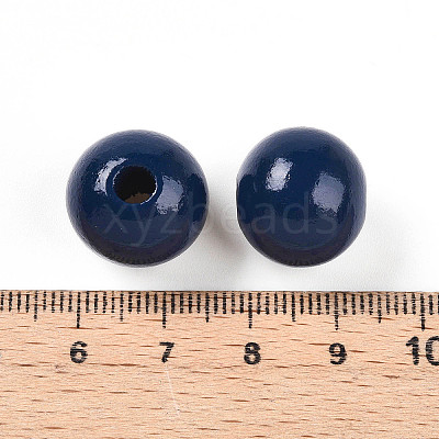 Painted Natural Wood Beads WOOD-A018-16mm-24-1