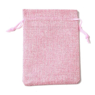 12Pcs 12 Styles Valentine's Day Printed Rectangle Burlap Cloth Packing Pouches ABAG-U006-02C-1