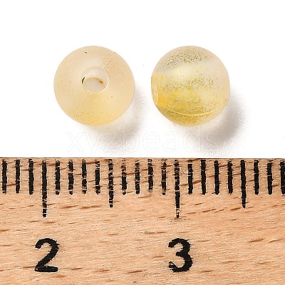 Frosted Transparent Acrylic Beads OACR-F013-12I-1