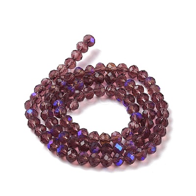 Electroplate Glass Beads Strands X1-EGLA-A034-T8mm-L14-1