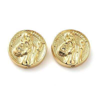 Rack Plating Brass Beads KK-C047-03G-1