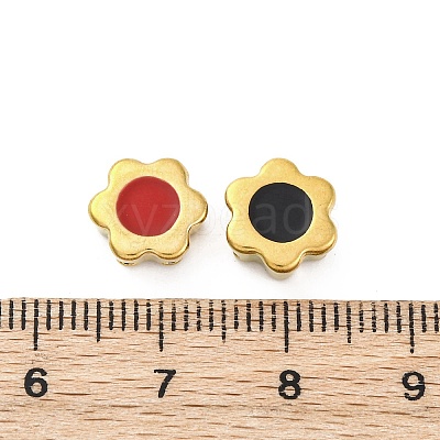 304 Stainless Steel Enamel Beads STAS-B085-03G-1