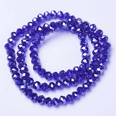 Electroplate Glass Beads Strands EGLA-A034-T10mm-A11-1