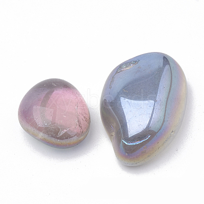 PVD Vacuum Plating Natural Quartz Crystal Beads G-N0320-02A-1