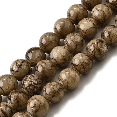 Natural Striped Stone Beads Strands G-D315-A01-03-12mm-1